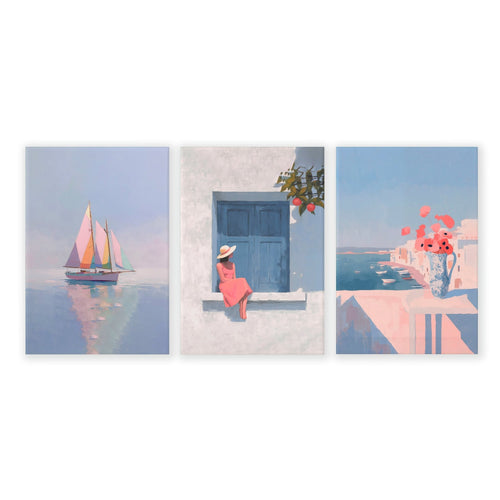 Big Poster For Home Office | Set of 3 Italian Lifestyle Wall art Prints