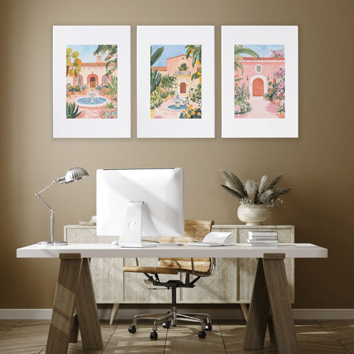 Big Wall Frames | Set of 3 Beach Decor Wall art Prints