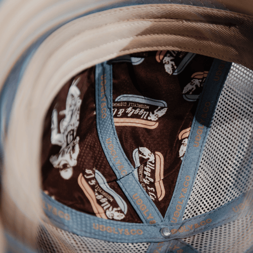 Dusty Blue Flat Track Trucker Hat
