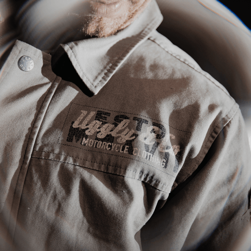 Grey Flattrack Moto Shacket