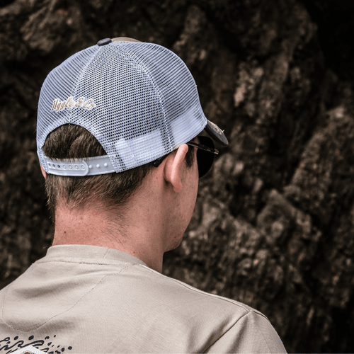 Beige Surf Diamond Trucker Hat