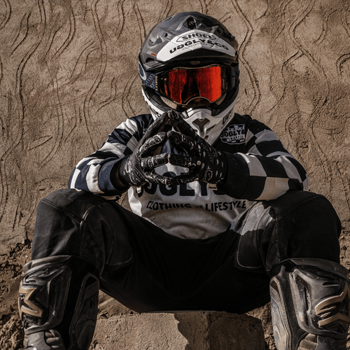 Chequered Vintage Motocross Jersey