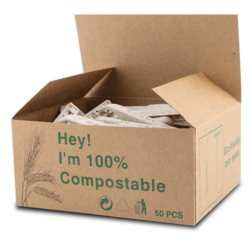 Biodegradable Disposable Razors - Eco Friendly Wheat Straw Blades - 50 Pack