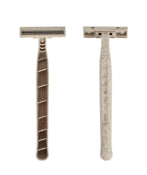 Biodegradable Disposable Razors - Eco Friendly Wheat Straw Blades - 50 Pack