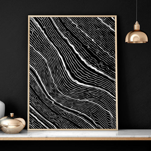 Black and white art wall | set of 2 wall art prints for living room