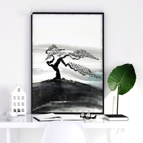 Black and White Japanese Art – Set of 3 Prints
