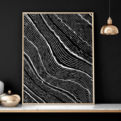 Black & White Wall Decor for Bedroom | Line Art Set of 2