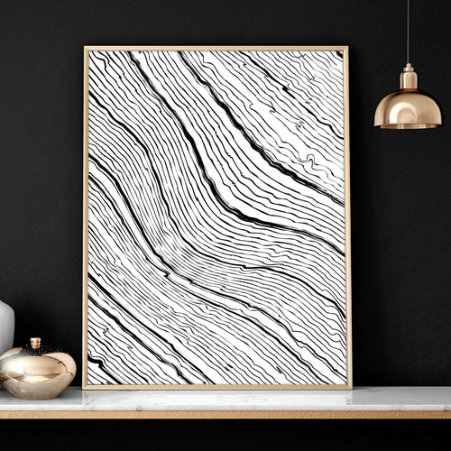 Black & White Wall Decor for Bedroom | Line Art Set of 2