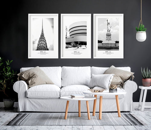 Black and White Photos for Wall | Manhattan Set of 3