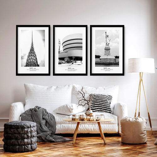 Black and White Photos for Wall | Manhattan Set of 3