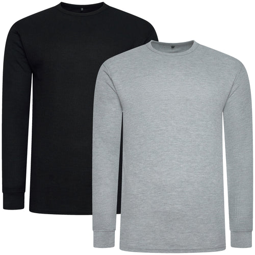 One Brand Crew Neck Waffle Knit T-Shirt