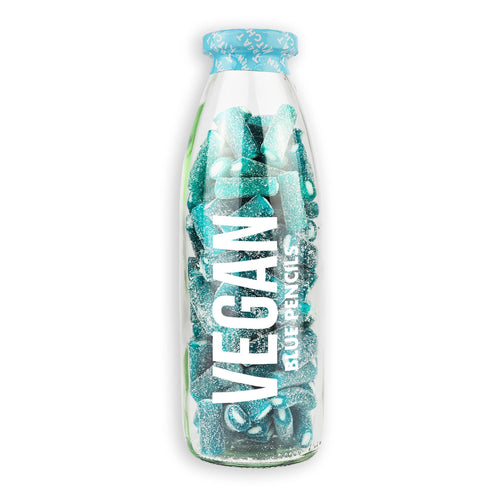 Blue Raspberry Pencils Vegan Sweet Bottle 380g