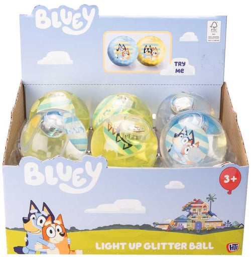 BLUEY LIGHT UP GLITTER BALL ASSORTED    ONE  ONLY