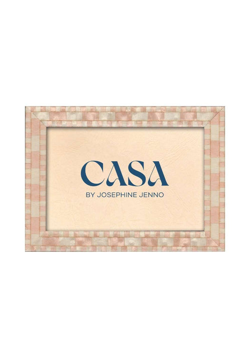 Blush Pink Mosaic Wooden Frame 7x5"