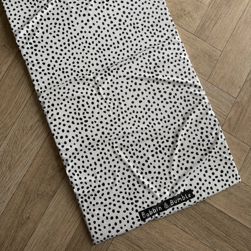 Travel Changing Mat - Black Spotty Print