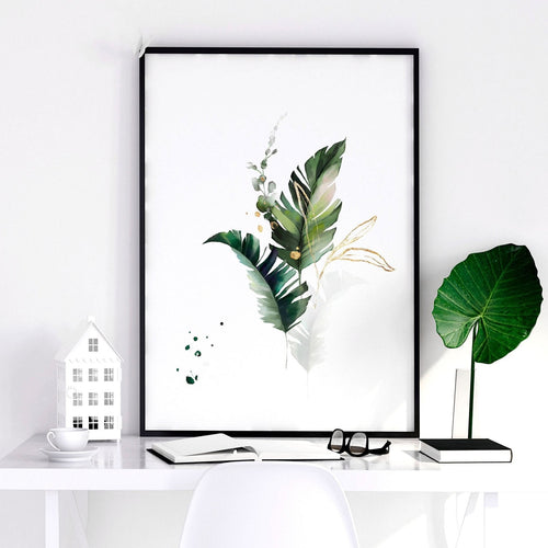Wall Art for Bedroom | Tropical Botanical Set of 3