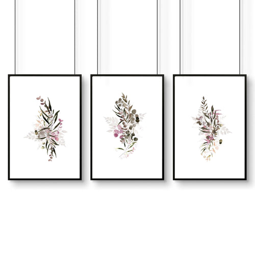 Boho Chic wall art prints | set of Bathroom wall decor
