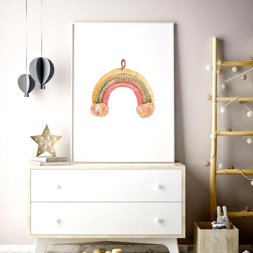 Boho Nursery Decor Set of 2 Wall Art Prints