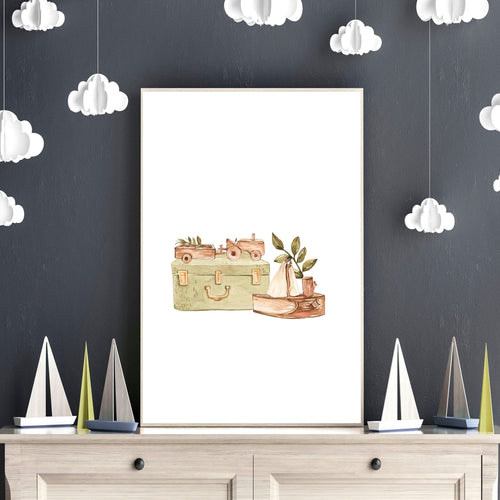 Wall art for Safari nurseries | set of 2 Boho wall art prints