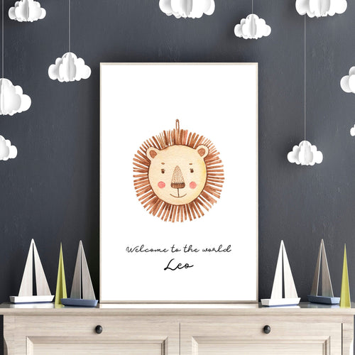 Wall art for Safari nurseries | set of 2 Boho wall art prints