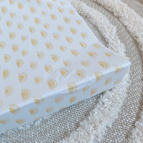 Anti-Roll Wedge Changing Mat - Boho Suns Print