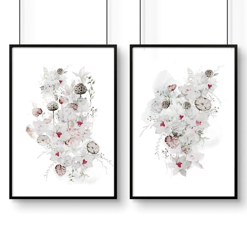 Botanicals art | Set of 2 wall art prints