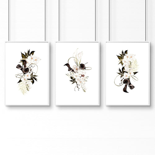 Botanical Print Set | Set of 3 wall art prints