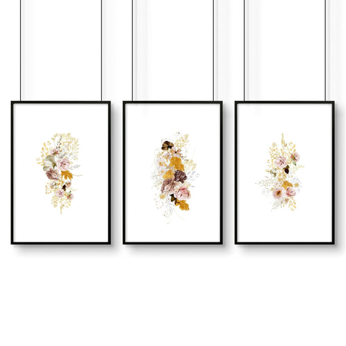 Kitchen Wall Decor Ideas – Set of 3 Botanical Prints