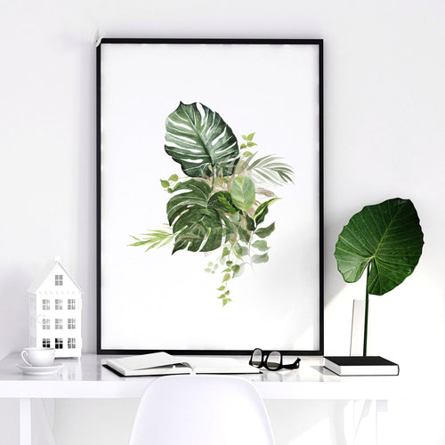 Framed Botanical Prints Set of 3 | Tropical Wall Art