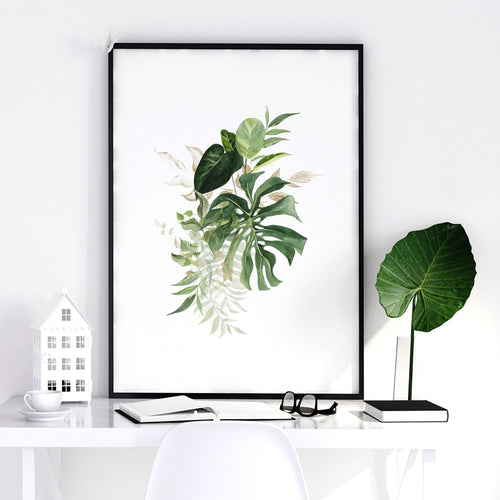 Framed Botanical Prints Set of 3 | Tropical Wall Art