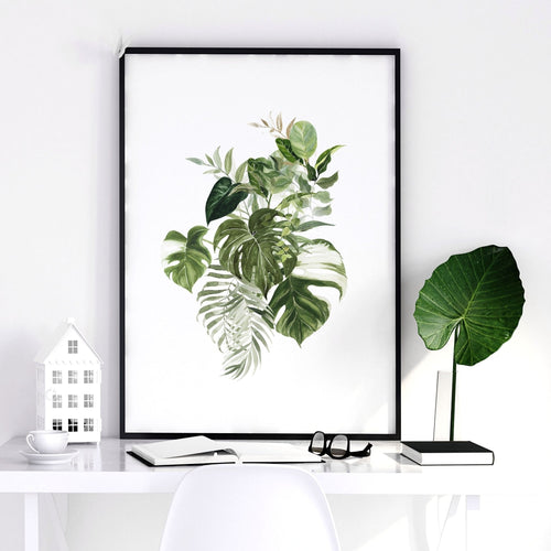 Framed Botanical Prints Set of 3 | Tropical Wall Art