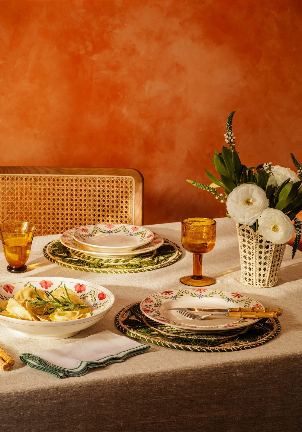 Camilla Pasta Bowl, Green Garland
