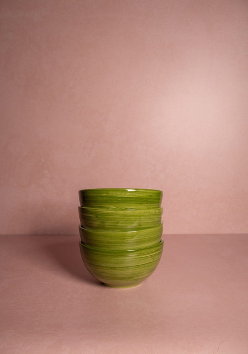 Cara Shell Cereal Bowl, Green -  Set of 4