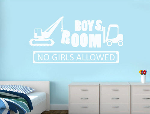 Boys Room No Girls Allowed Wall Sticker