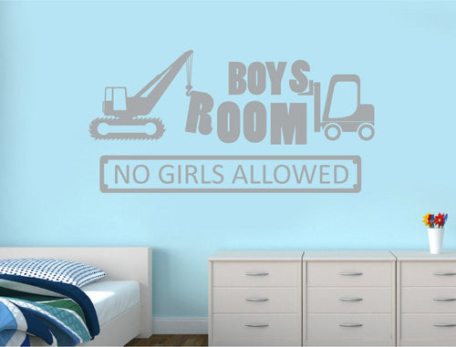 Boys Room No Girls Allowed Wall Sticker