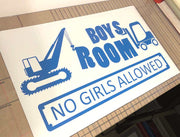 Boys Room No Girls Allowed Wall Sticker