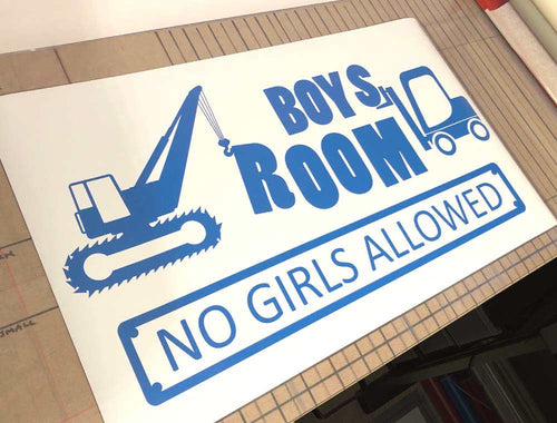Boys Room No Girls Allowed Wall Sticker