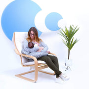 Breast Feeding Maternity Nursing Pillow - Grey with Stars