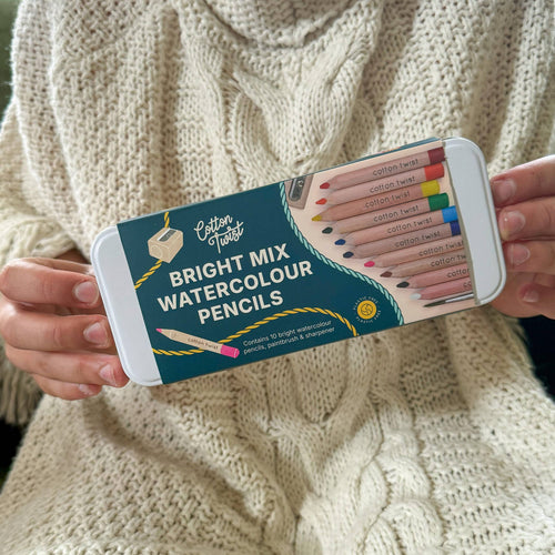 Bright Mix Watercolour Pencils Gift Set in Reusable Tin