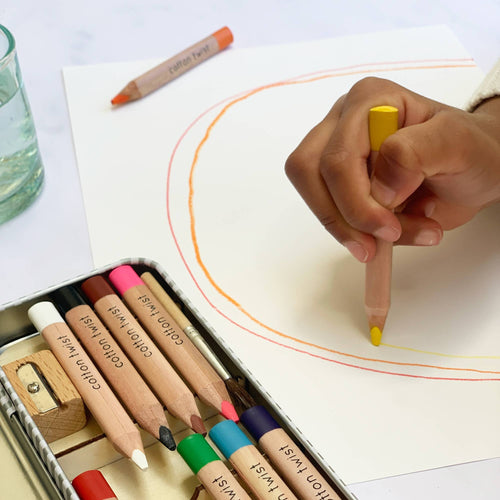 Bright Mix Watercolour Pencils Gift Set in Reusable Tin
