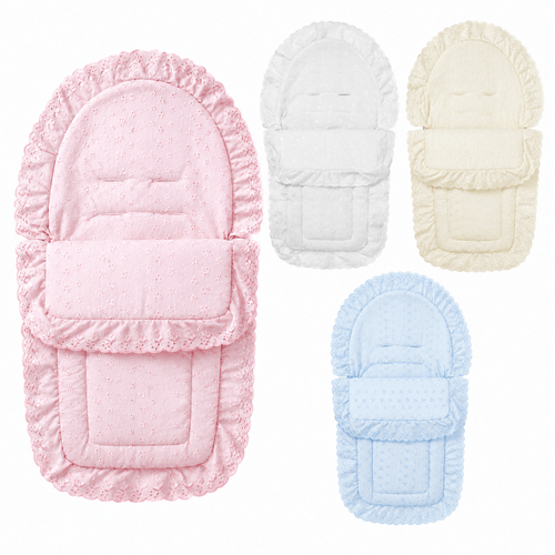 Universal Broderie Anglaise Car Seat Footmuff / Cosy Toes