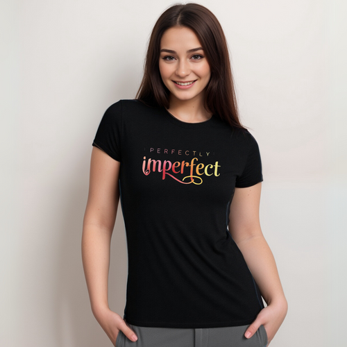 “Perfectly Imperfect” Logo Cotton Tee T-Shirt