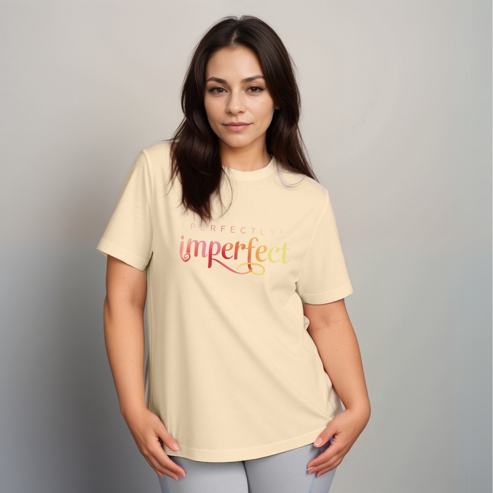 “Perfectly Imperfect” Logo Cotton Tee T-Shirt