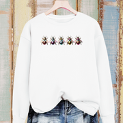 Cotton Sweatshirt with 5 Multi Coloured Bees