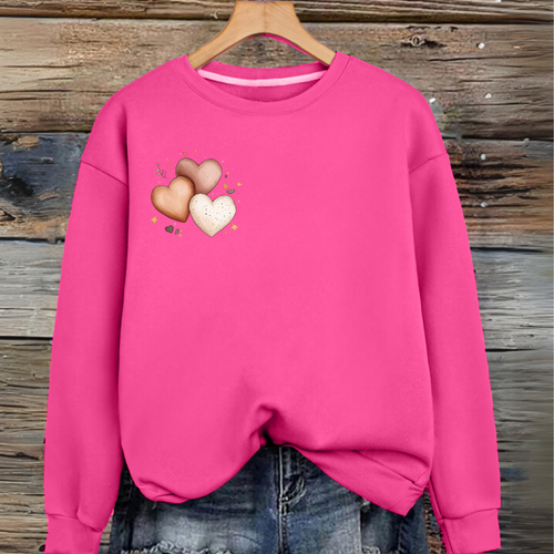 Cotton Triple Heart Sweatshirt