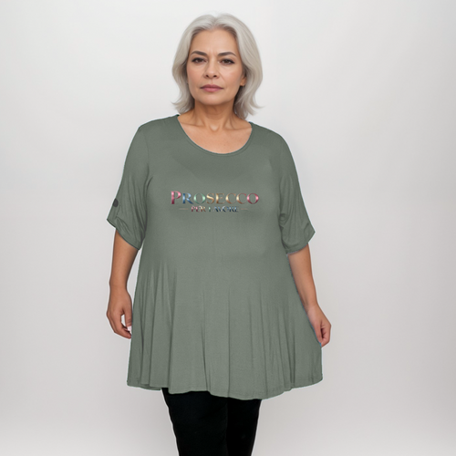 Prosecco Per Favore Button Sleeve Swing Top