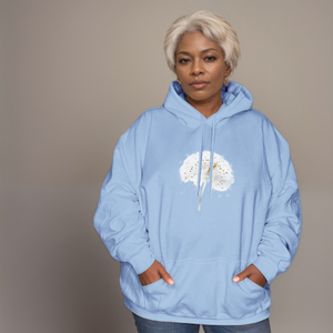 Cotton Hoodie with Dandelion Print