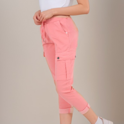 Plain Super Stretch Cargo Magic Trousers Jeans