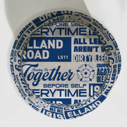 Leeds - Word Montage - White & Blue - Bucket Hat