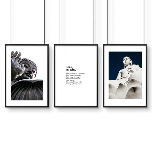 Buddhist wall art  | set of 3 wall art prints